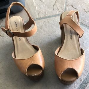 SOLD: Chinese Laundry Leather platform sandals